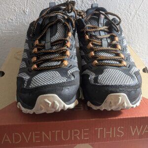 Merrell Moab Mens Size 7 1/2 Black Gray Trail Sport Hiking Shoes Vibram